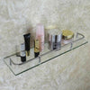 Glass Bathroom Caddy Shelf Wall Mounted Bath Rack Floating Shelves Organiser NEW