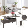 Modern Lift Top Coffee Table with Hidden Storage Floating Extendable Desk Tan