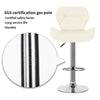 2× Cream Bar Stools Swivel Kitchen Breakfast Bar Stool Chair PU Leather Gas Lift