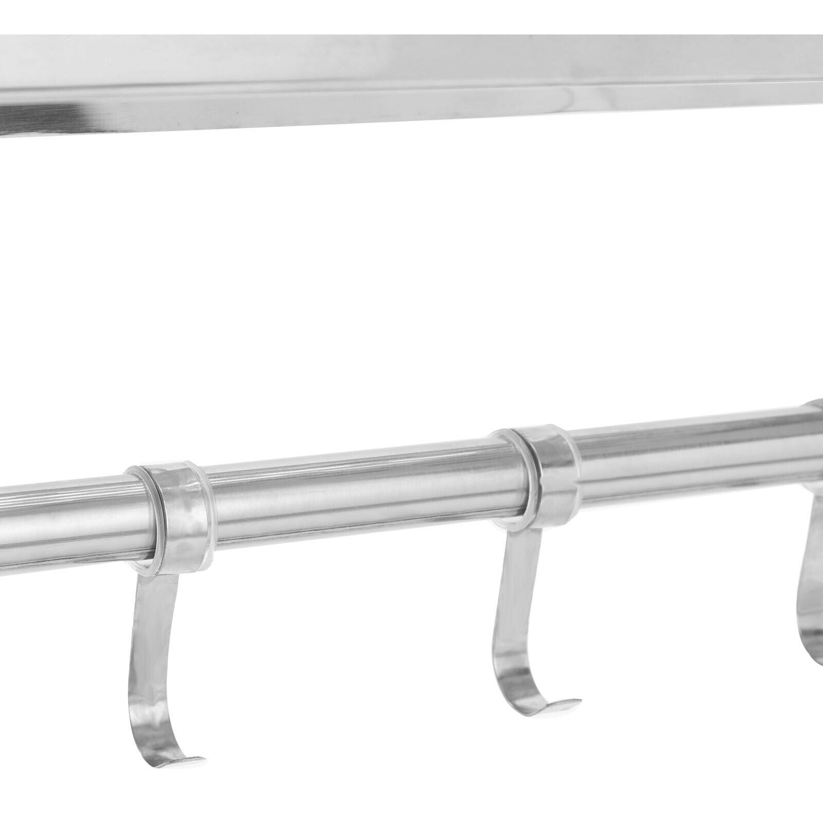 Double-Chrome Towel Rail Holder Stainless Steel Wall Mounted Bathroom Rack Shelf