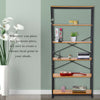 Tall Bookshelf Ladder Shelf Bookcase Industrial Storage Display Shelving Stand