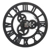 LARGE WALL CLOCK OUTDOOR GARDEN Big ROMAN NUMERALS GIANT OPEN FACE METAL 40CM