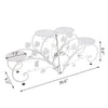 Set of 2 Flower Holder Rack Elegant Swan Shape Plant Stand Planter Support Shelf
