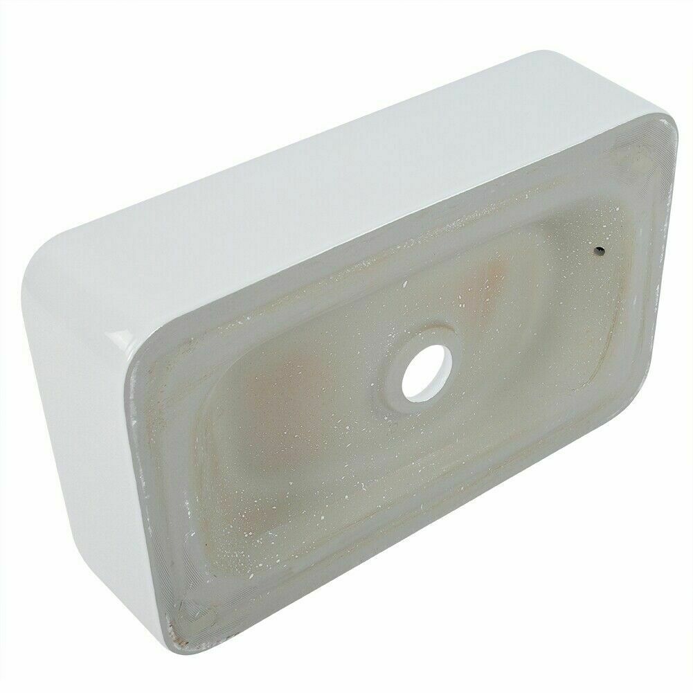 Modern Rectangle Bathroom Countertop Gloss White Basin Cloakroom Wash Sink