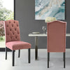 2x Pink Velvet Crown High Back Dining Chairs Kitchen Dining Room Bedroom Chairs