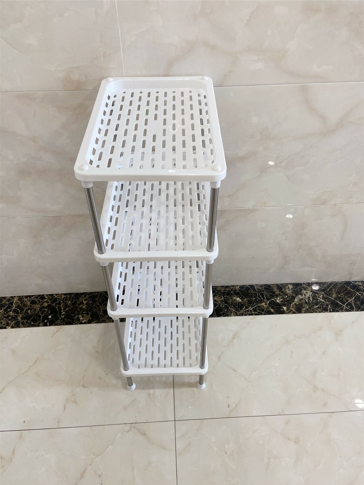 Large 4 Tier Shelving Unit Kitchen Storage Rack Standing Shelf Organiser Stand