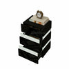 Modern LED Light High Gloss 2 or 3 Drawers Bedside Table Cabinet Nightstand Unit