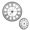 Large Metal Home Wall Clock Big Roman Numberals Giant Open Face 80cm Round