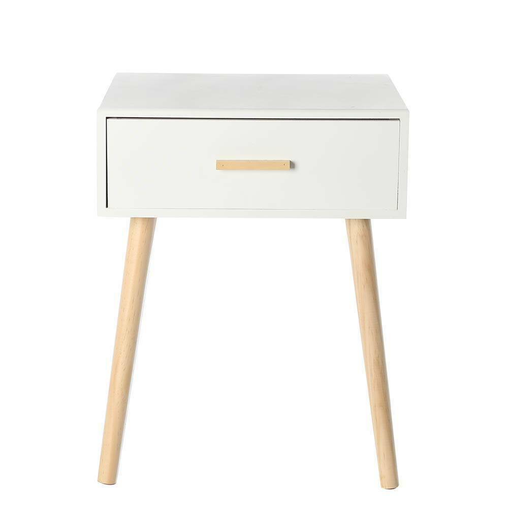 1 Drawer Wooden Bedside Table Cabinet Bedroom Furniture Storage Nightstand UK