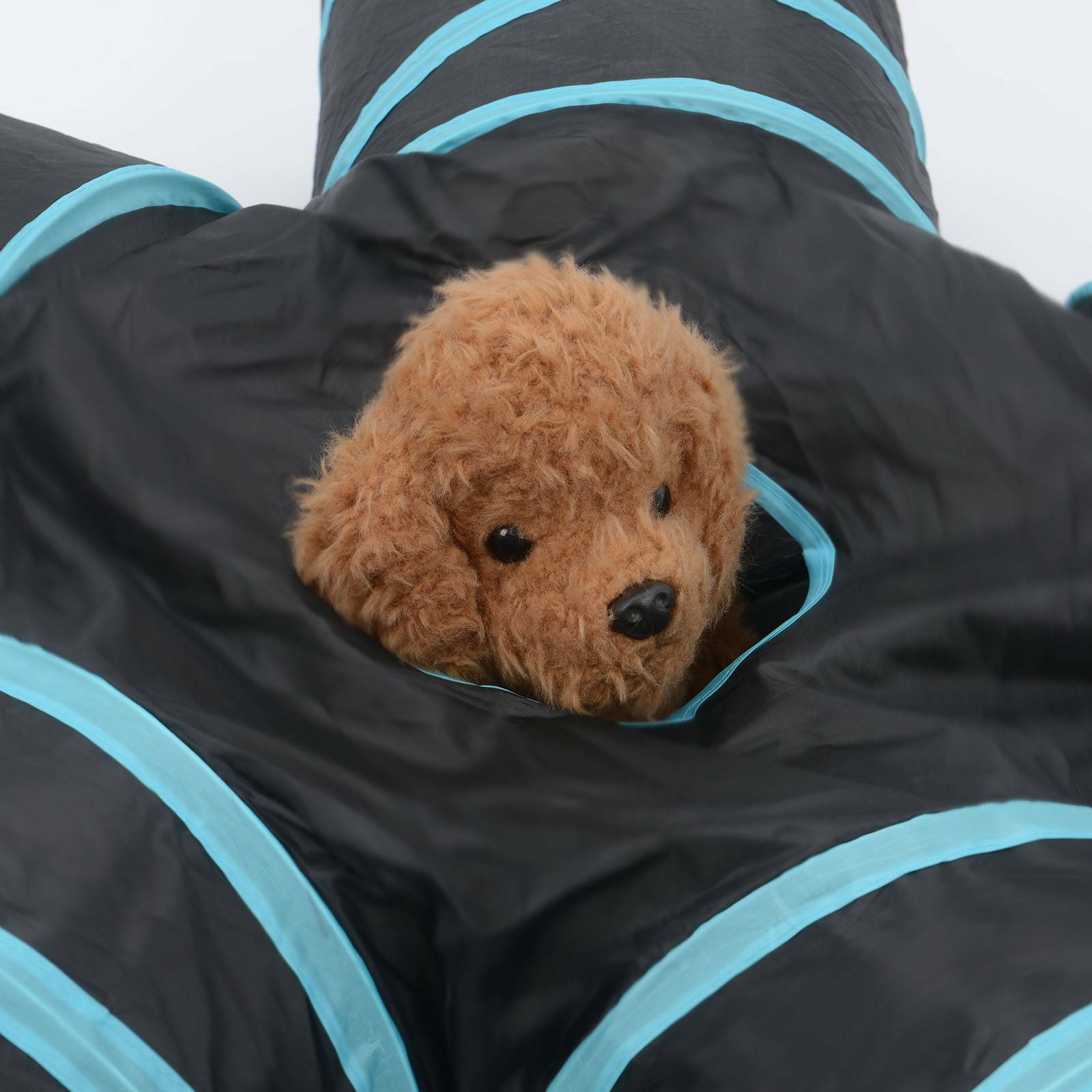 Foldable Cat Tunnel 4 Way Pop up Pet Kitten Training Toy Rabbit Play Tube UK