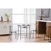 3 piece Modern Breakfast Bar Dining Table and 2 Chairs Set Metal Frame Kitchen