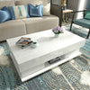 Modern High Gloss Coffee Tables End Side Table 2 Drawers Living Room White/Black