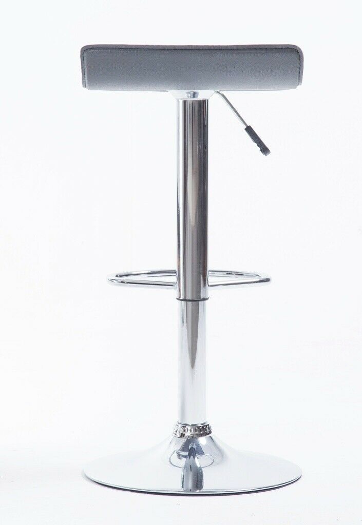 3 x GREY PARIS GAS LIFT BAR STOOLS, BREAKFAST KITCHEN BAR ETC (SET 3 PARIS GREY)