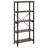 5 Tier Industrial Metal Display Book Storage Shelving Unit Bookcase Bookshelf UK