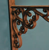 Set of 2 Cast Iron Wall Bracket Garden Hanging Basket Planter Hook (20cm)