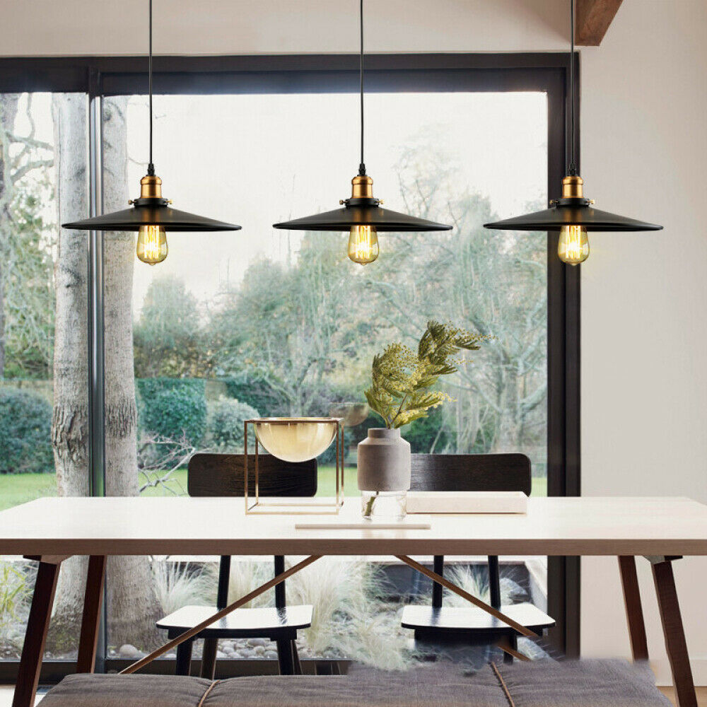 Vintage Industrial Metal Ceiling Pendant Shade Modern Hanging Retro Lights Lamps