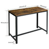 Home Breakfast Bar Table, 2 Bar Stools, Industrial Dining Table Set For Kitchen