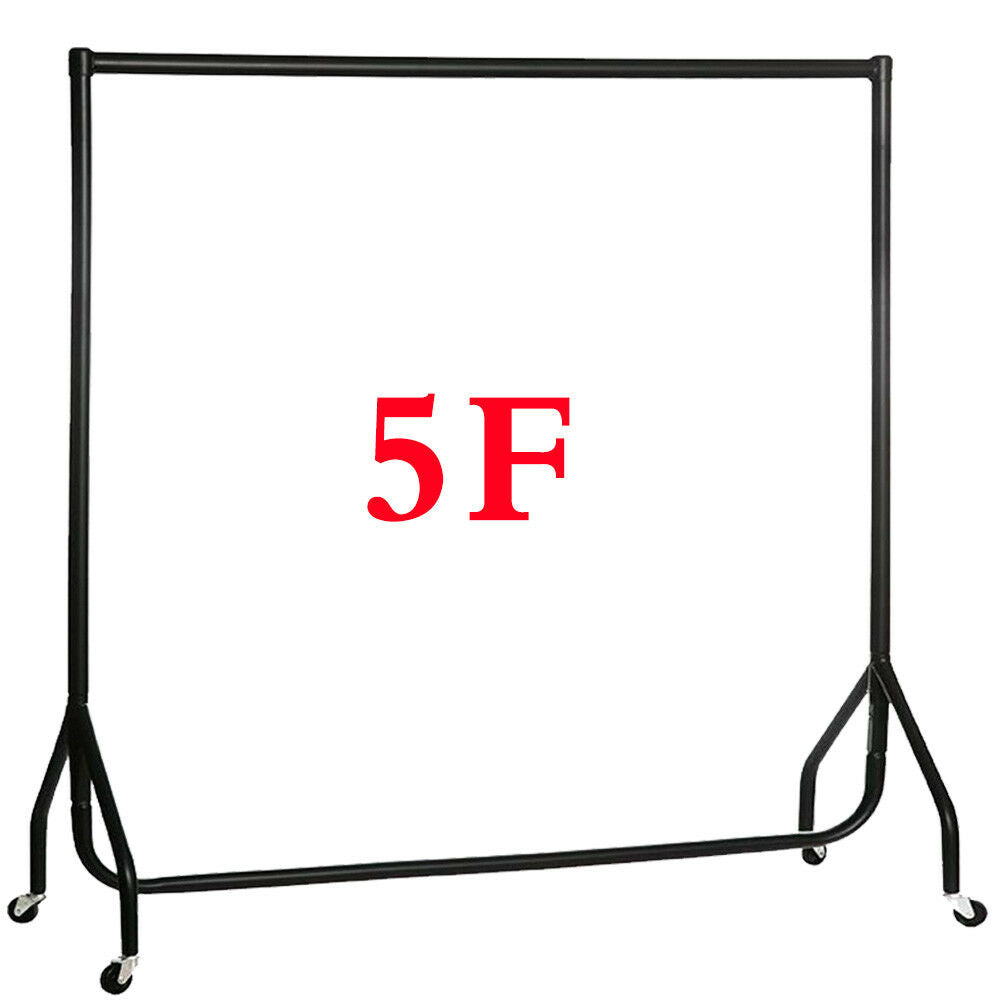 3 4 5 6 FT Heavy Duty Clothes Garment Rail Home Shop Hanging Display Rack Stand