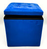 Soft Velvet Diamante Ottoman Folding Storage Box Footstool Seat new colour