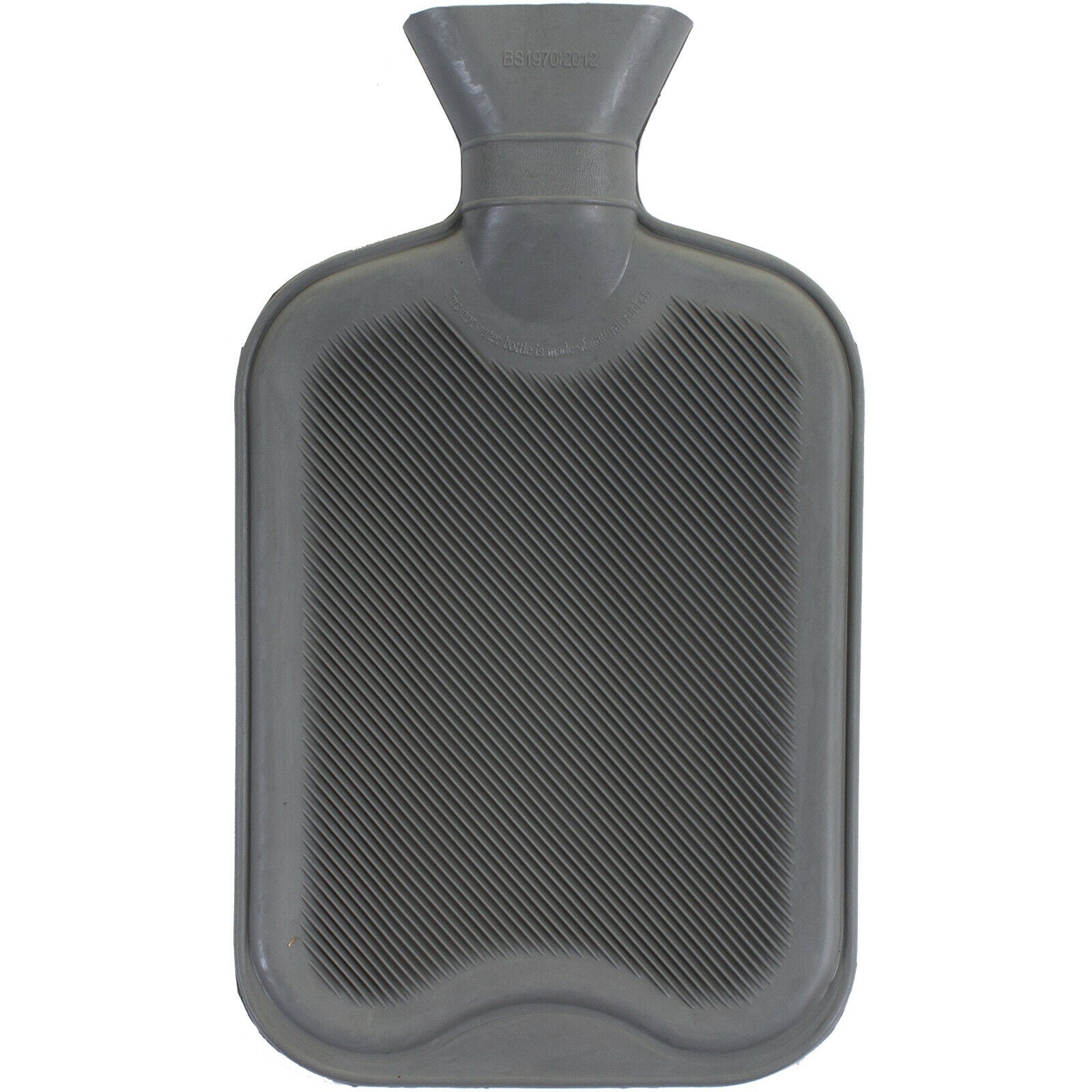 2L Hot Water Bottle Natural Rubber Winter Warmer Large Cosy British Standard NEW