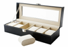 New 6 Grids Leather Watch Display Case Jewelry Collection Storage Holder Box UK