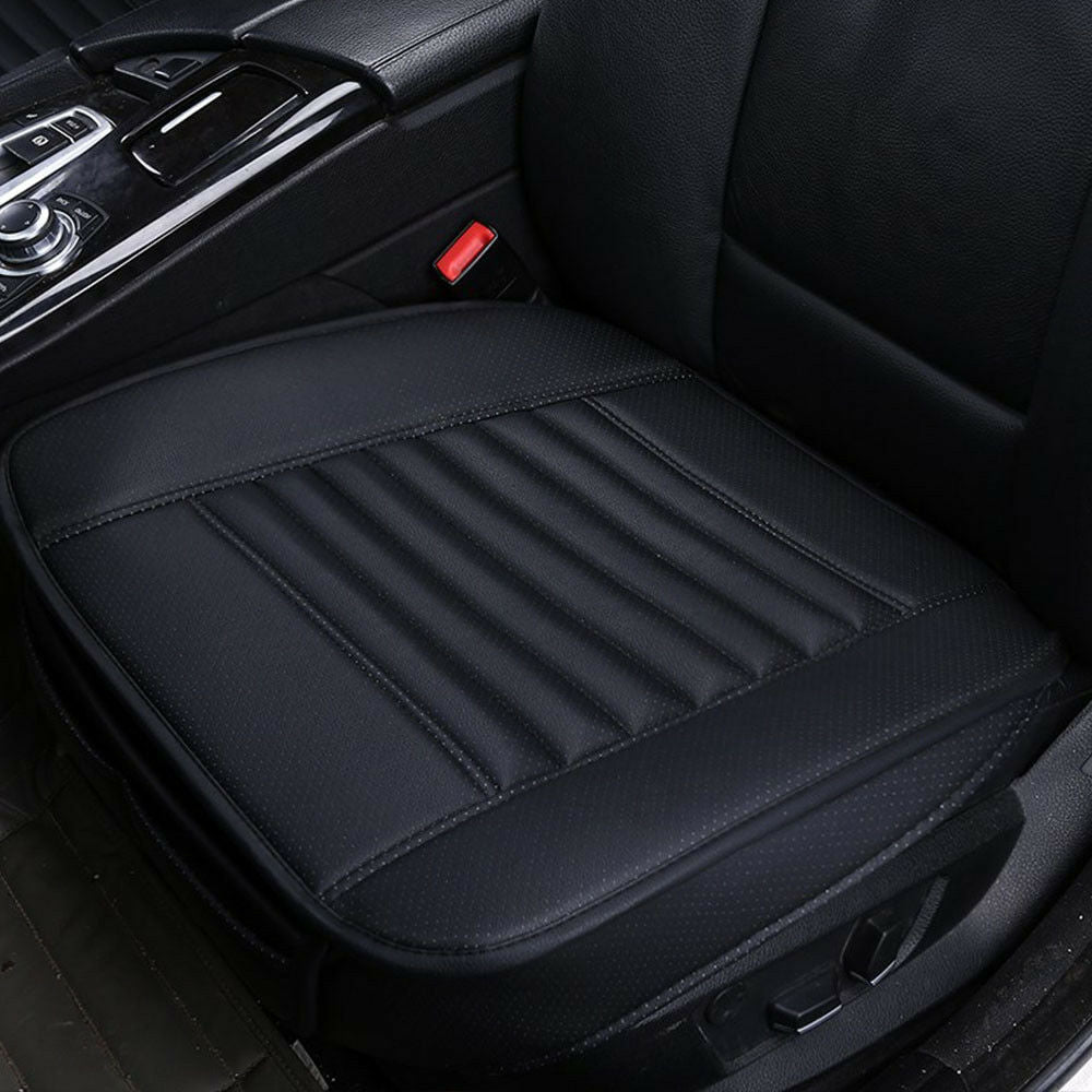 Breathable PU Leather Black Car Front Seat Cover Pad Mat for Auto Chair Cushion