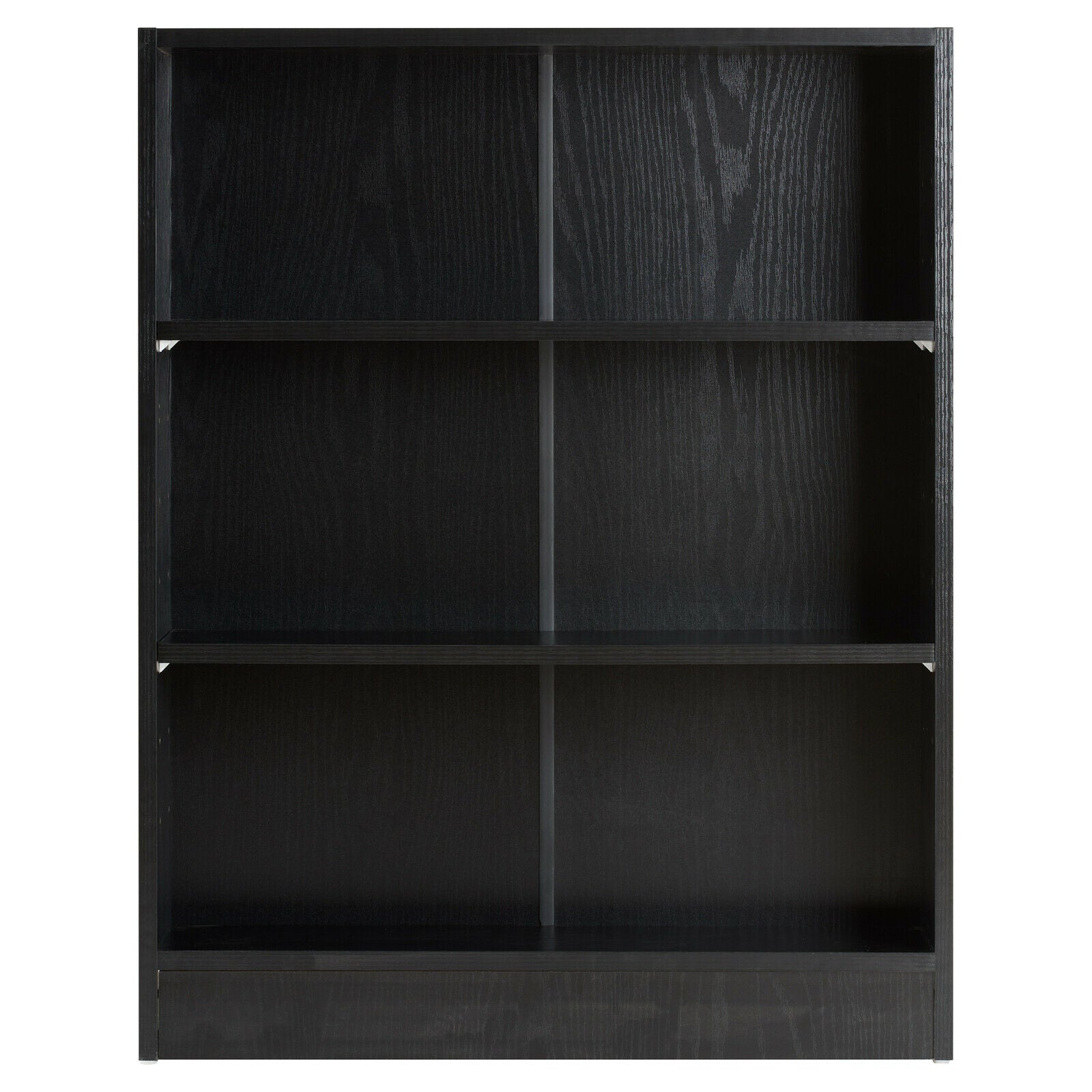 3 TIER BLACK WOODEN FREESTANDING BOOKCASE/BOOKSHELF STORAGE UNIT SHELF