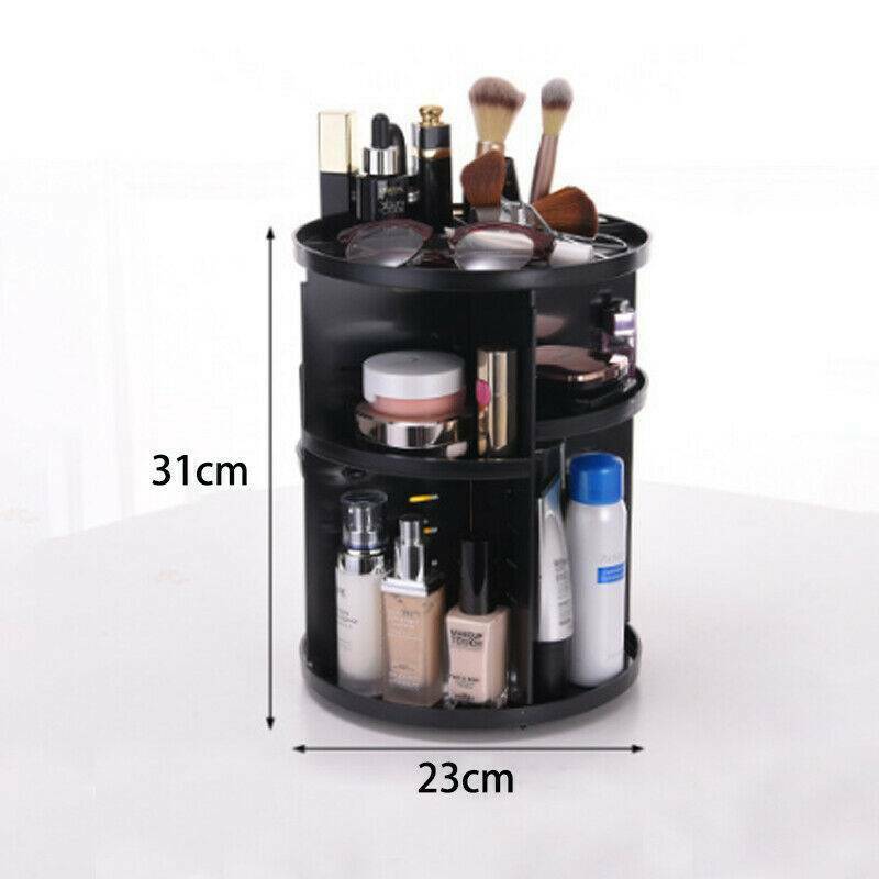 Acrylic Rotating Makeup Organiser Cosmetic Storage Box Perfume Display Stand UK