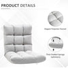 Adjustable Lazy Floor Sofa Chair Lounge Seat Gaming Couch Bed for Living Room