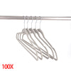 100× Strong Non Slip Velvet Flocked Clothes Hangers Curved Dresses Coat Hanging