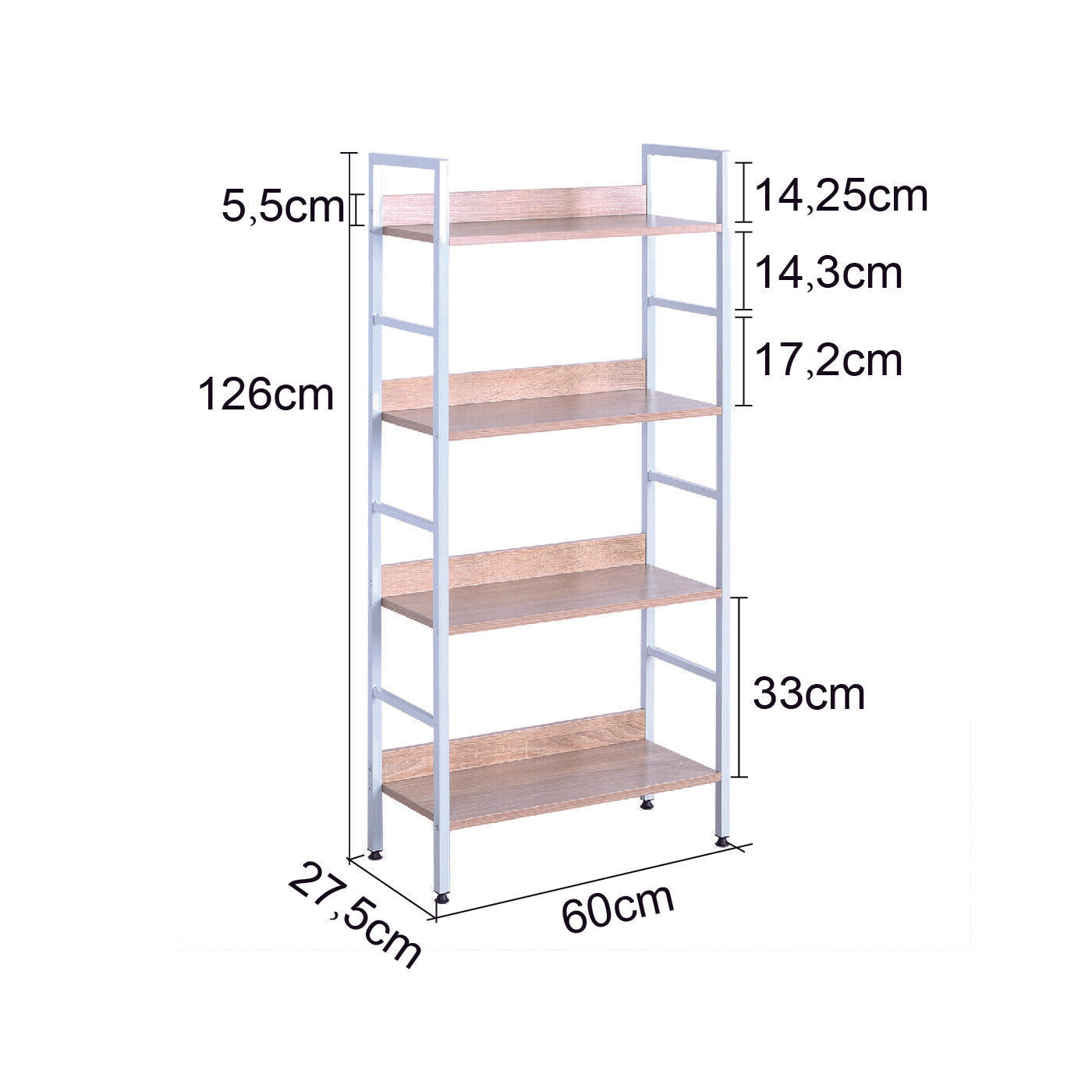 3/4/5 Tier Ladder Shelf Storage Shelving Unit Bookcase Corner Rack Display Stand