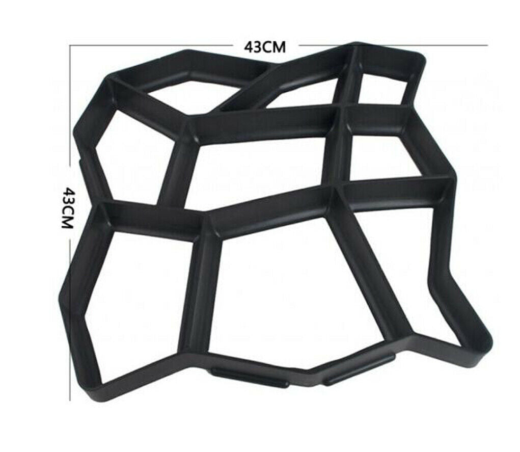Irregular 9 Grid Path Maker Mould Garden Yard Lawn Concrete Road Paving Mold 17"