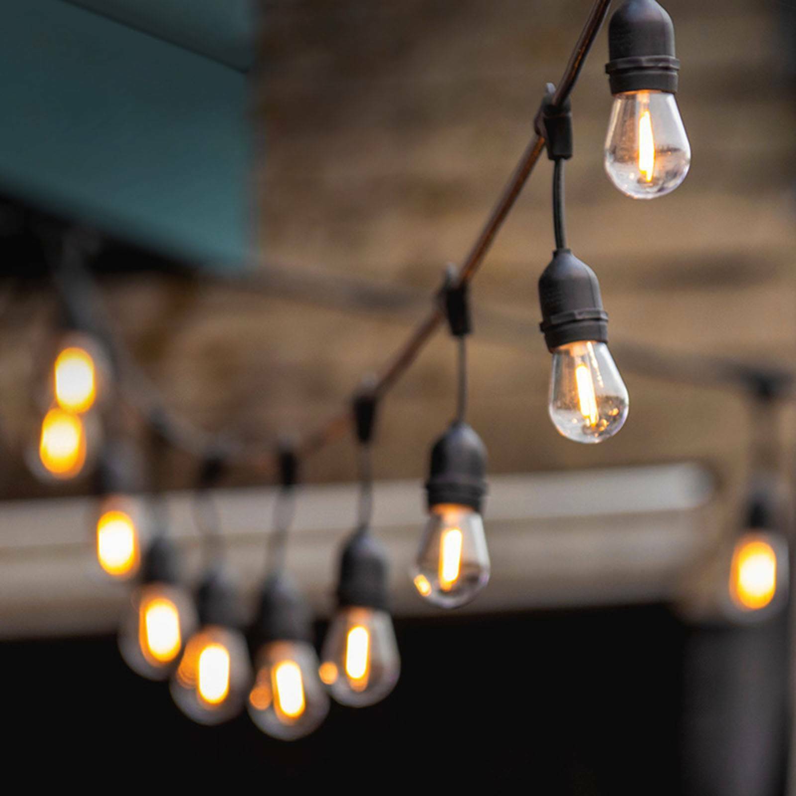 49 Ft Festoon Light Outdoor Lighting Garden String Main Heavy Duty Rustic Edison