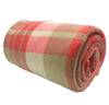 Tartan Fleece Throw Soft Warm Check Sofa Home Bed Blanket Car Travel Large Cover