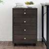 3/4Drawers Filing Cabinet Under Desk Office Storage w/Wheel Bedside Table Lock