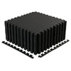 12 Mats / 48 Square Feet Extra Thich Gym Flooring Interlocking Floor Mats Black
