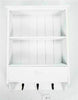 WHITE SHABBY CHIC WOODEN VINTAGE SHELF UNIT WITH DRAWER 3 KEY HOOKS WALL STORAGE