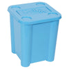 Set of 4 Plastic Stackable Coloured Toy Storage Boxes With Lids Sturdy Container