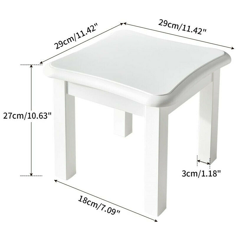 Small Wood Stool Square Footstool Change Shoe Bench Multi-function Step Stool