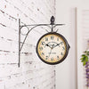 Classic Double-sided Outdoor Garden Paddington Station Wall Clock Iron Frame