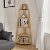 5Tier Corner Ladder Shelf Book Shelves Display Stand Storage Shelving Space Unit