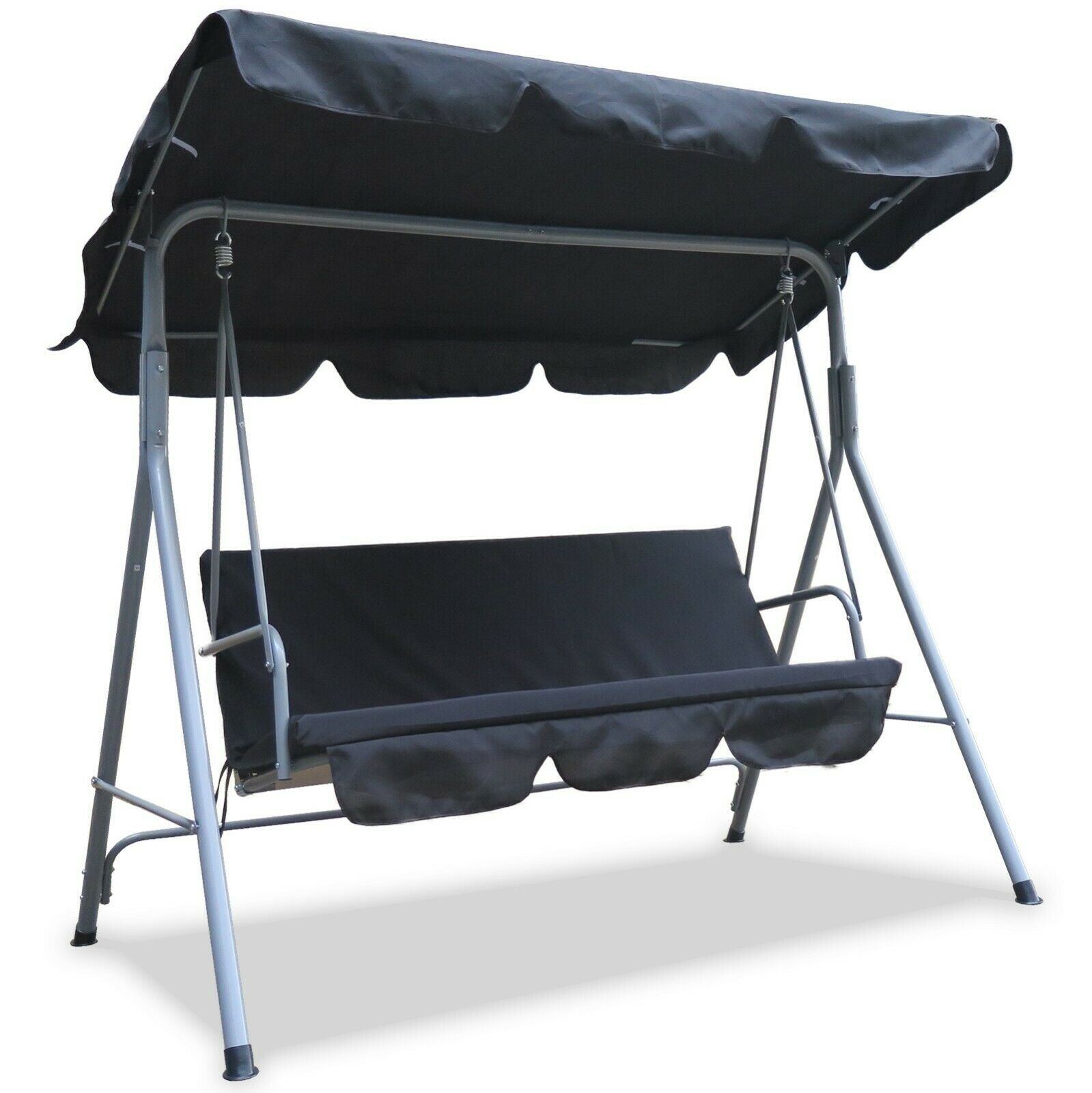 3 Seater Swinging Hammock Bench Seat Outdoor Garden Patio Furniture Steel Frame