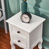 White Bedside Table With Drawer Cabinet Bedroom Furniture Storage Nightstand