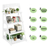 4 Tier Wooden Ladder Shelf Book Shelves Display Unit Free Standing UK Seller