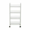 3-4-Tier Home Trolley Kitchen Storage Cart Steel Bars 4 Wheels Rolling Unit