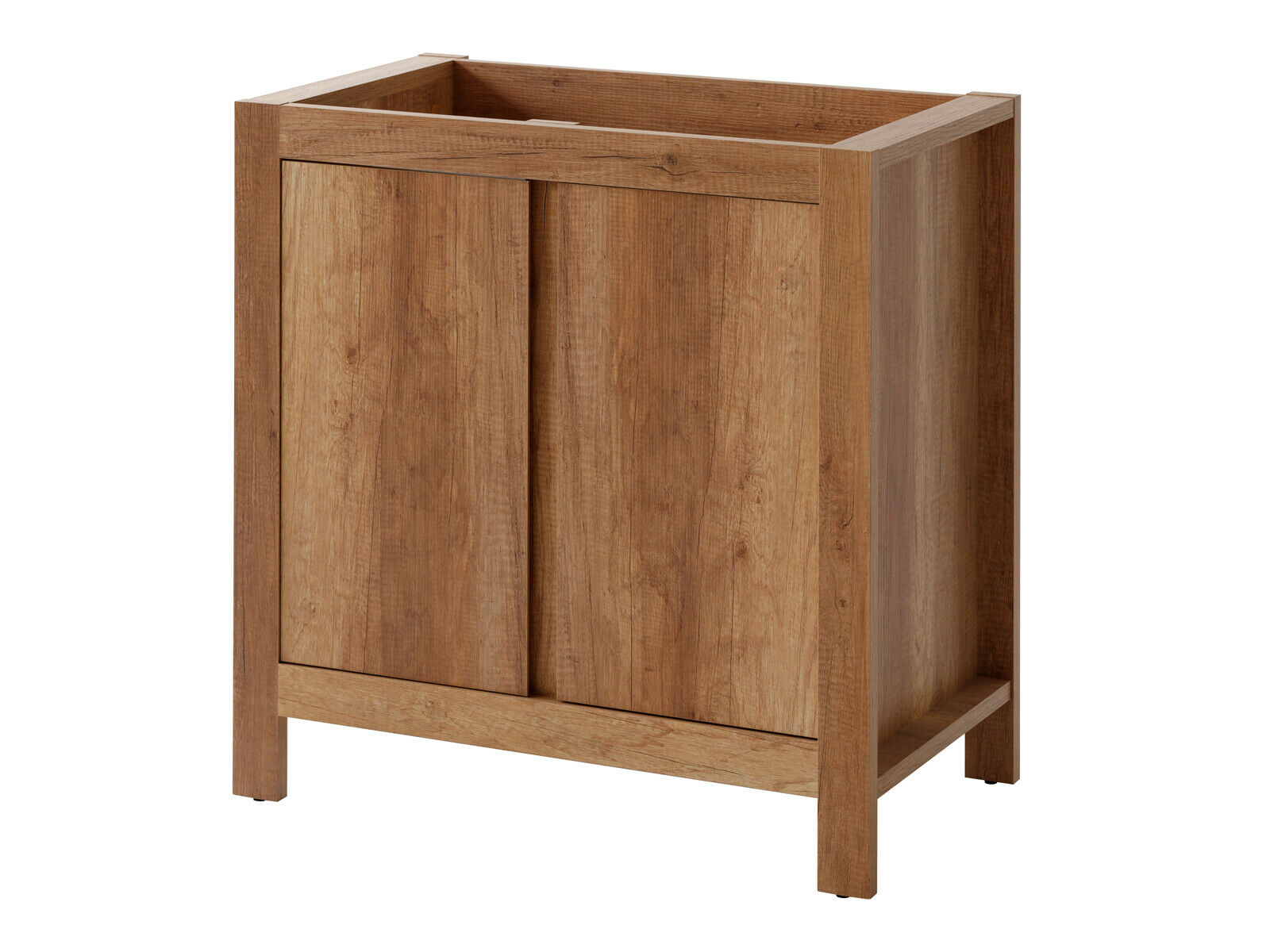 Bathroom Vanity Unit 800mm 80cm Floor Standing Sink Cabinet & Basin Classic Oak