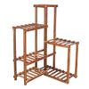 Tall Corner Garden Wooden Planter Plant Stand Steps Herb Flower Timber Holder UK