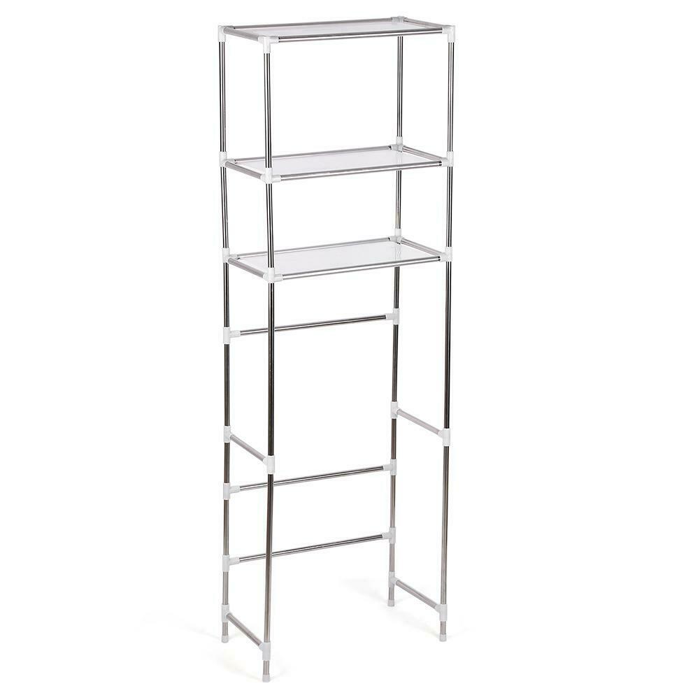 3 Shelf Over Laundry Machine Toilet Bathroom Storage Stand Rack Organizer Holder