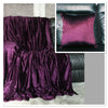 Throw over bedspread Shiny Crushed Velvet Sofa or bed Cushion Cover 8 colours