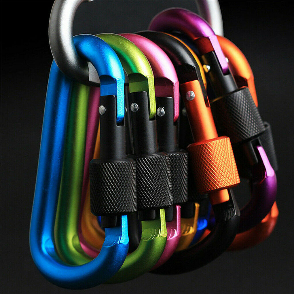 Mixed Mountaineering Aluminum Carabiner D-Ring Clip Hook Key Chain Hiking Keyrin